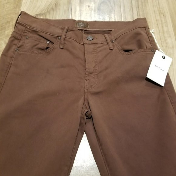 NWT Mother Jeans The Loosey in Touch And Go Brown Beauty Womens Button Fly 31x27 - Picture 5 of 14